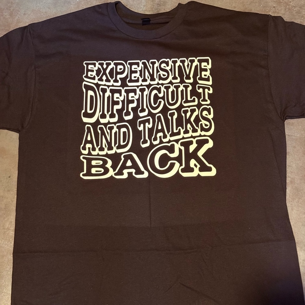 Black Short Sleeve Tee with Bold Text